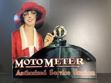 Vintage Style Metal Boyce Moto Meter Sign. 20 X 18 34 X 1 12 Flange Vintage Style Metal Boyce Moto Meter Sign. 20 X 18 34 X 1 12 Flange