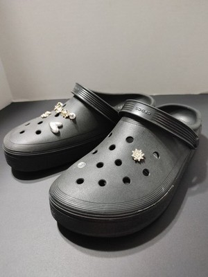 Black Off Court Unisex Crocs Womens Size 11 Mens 9