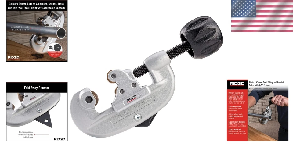 Ergonomic Tubing Cutter with Fold-away Reamer - Ideal for Copper & Brass - Image 2 of 4