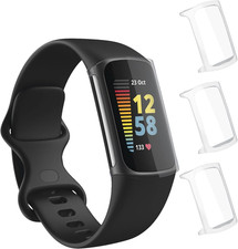 3-Pack Protective Case for Fitbit Charge 5/6, Scratch-Resistant Soft TPU Full-Co