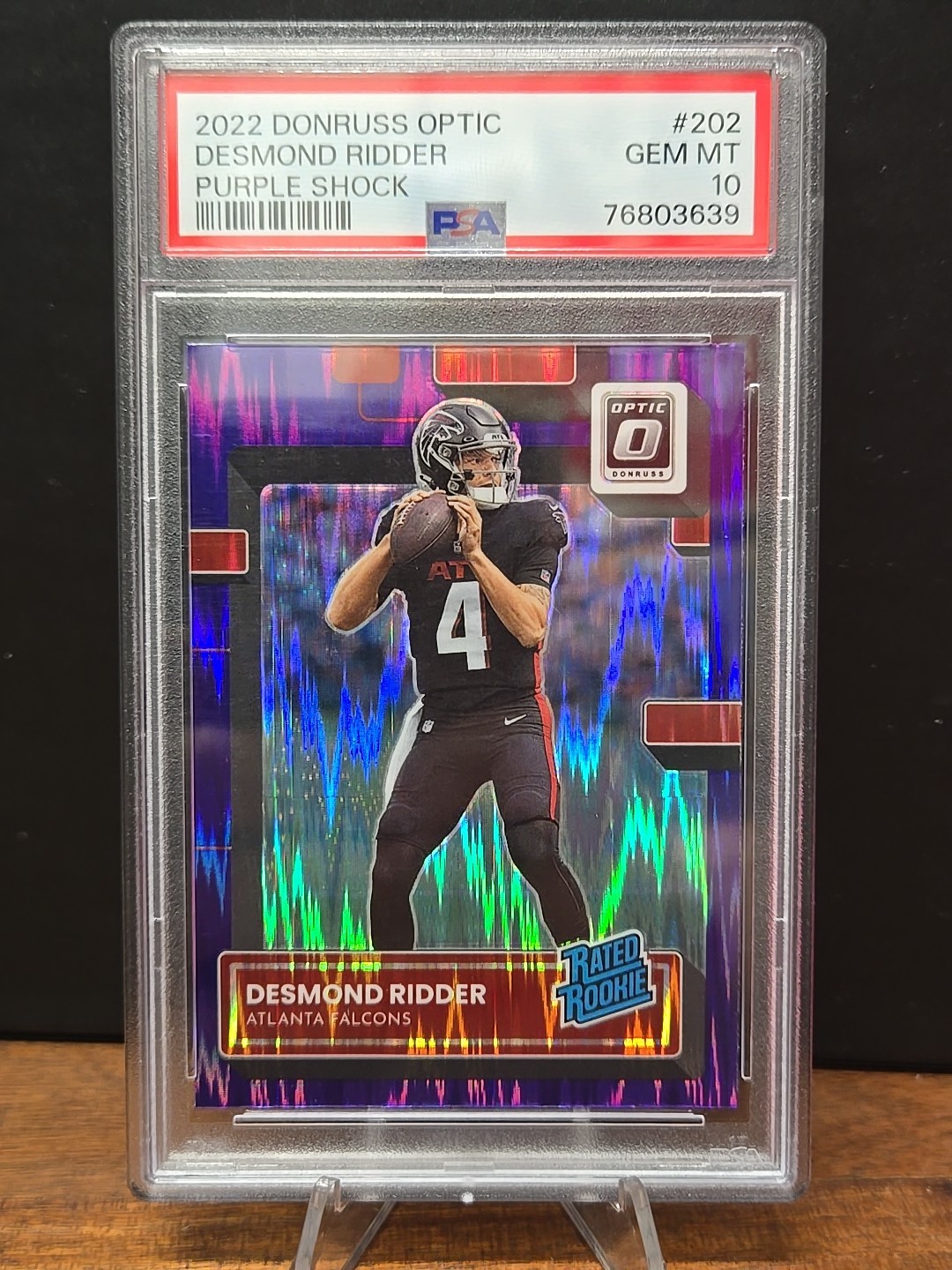 2022 Panini Donruss Optic Desmond Ridder Purple Shock Rated Rookie PSA 10 GSC64