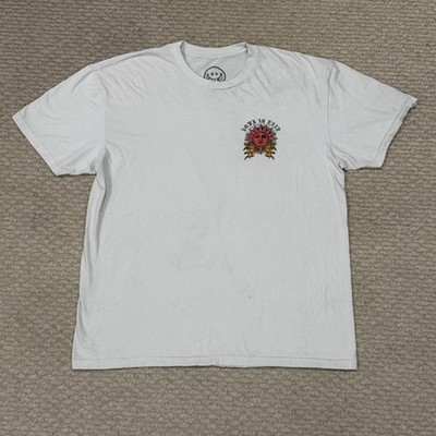 CVLA Shirt Mens Size XL Love Is Pain White Front Back Graphic Cotton Tee-Shirt