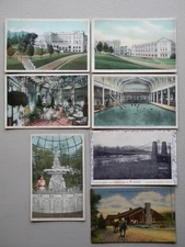 Lot 7 Original Vintage Postcards West Virginia Greenbrier Guyandotte River WV