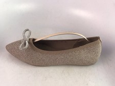 Skechers Cleo Point Glitzy Haze Woemns' Flats Taupe/ Metallic Knit Sz 8 US