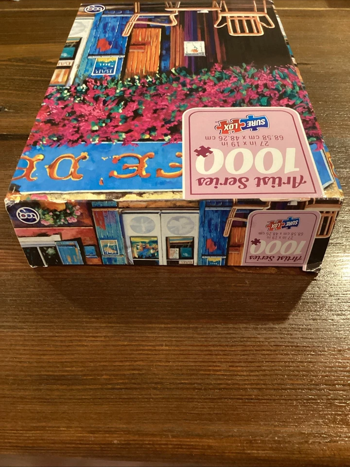 Serie de artistas Sure Lox "Caffe de L'Aigare" 27x19 - Nuevo - Caja muestra desgaste menor Foto 4 de 4