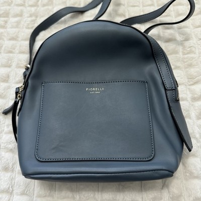 FIORELLI Blue Mini Backpack Handbag Bag Top Handle Zipper Closure Travel
