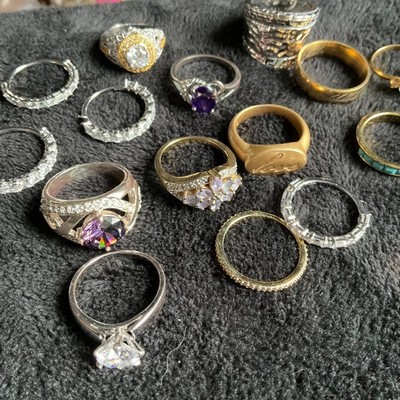 Womens Fashion jewelry rings lot wearable, Nadri, Lia Sophia 15 pieces