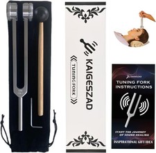 OM 136.1Hz Weighted Tuning Fork with Reflex Hammer for Healing Chakra Set,Healin