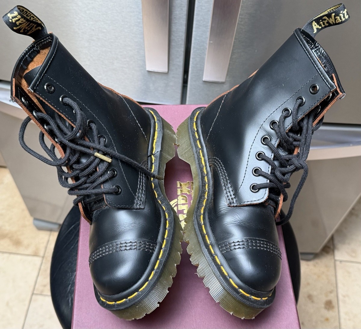 Dr Martens Made In England 1460 Toe Cap Bex Boots US Mens 4