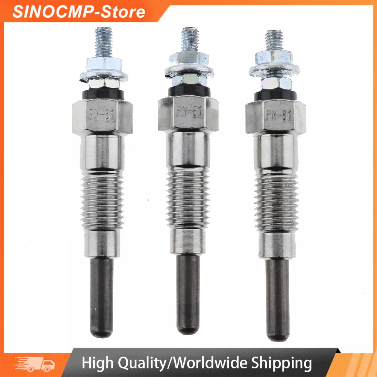 3pcs Glow Plugs 15261-65510 15521-65512 for Kubota D850 D950 V1502 V1702 V1902