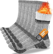 Merino Wool Thermal Socks, Men  Women, 3 Pairs, Winter Boot 80 merino wool boo
