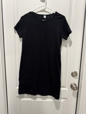 Old Navy Women's T-Shirt Dress Crewneck Short Sleeved Black Size Small