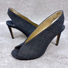 Jimmy Choo Denim OpenToe Sandals Size 36 Dressy women shoes from japan