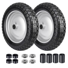 4.80/4.00-8 Tire, 14.5" Flat Free Wheelbarrow Tire and Wheel, 5/8" 3/4" Beari...