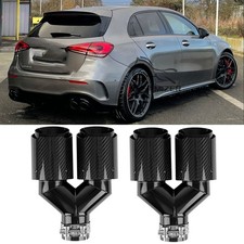 2.5" inlet 4" outlet Carbon Dual Exhaust Tip For Mercedes Benz A Class AMG A 35