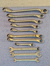 Vintage Britool Spanner Bundle 11no ~ 2RB Offset Ring, Combination, Open-Ended