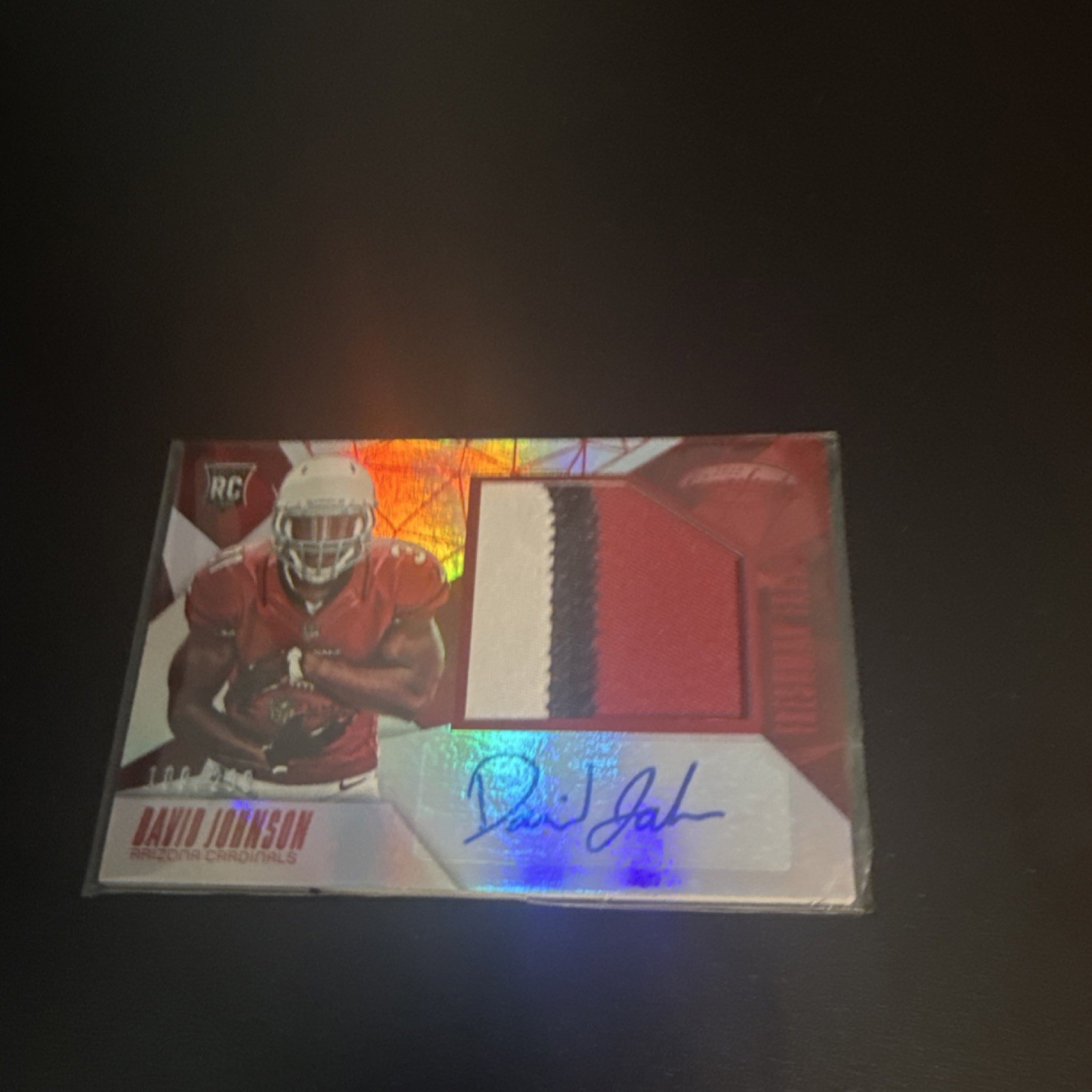 David Johnson Panini Certified #202 Autograph Patch