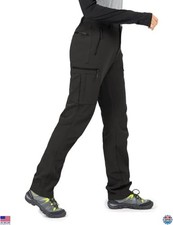 Women's Fleece-Lined Hiking Pants Water-Resistant Softshell Insulated Winter
