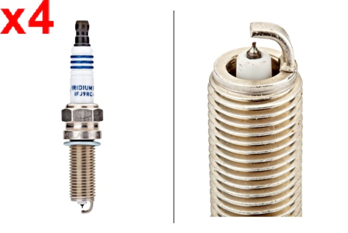 HELLA 4x Spark Plug For HYUNDAI I10 MERCEDES Sprinter Viano 04-16 0041595803
