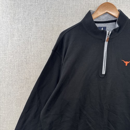 Johnnie-O Texas Longhorns Pullover Sweater Herren XL schwarz 1/4 Zip Golf Fußball - Bild 2 von 15