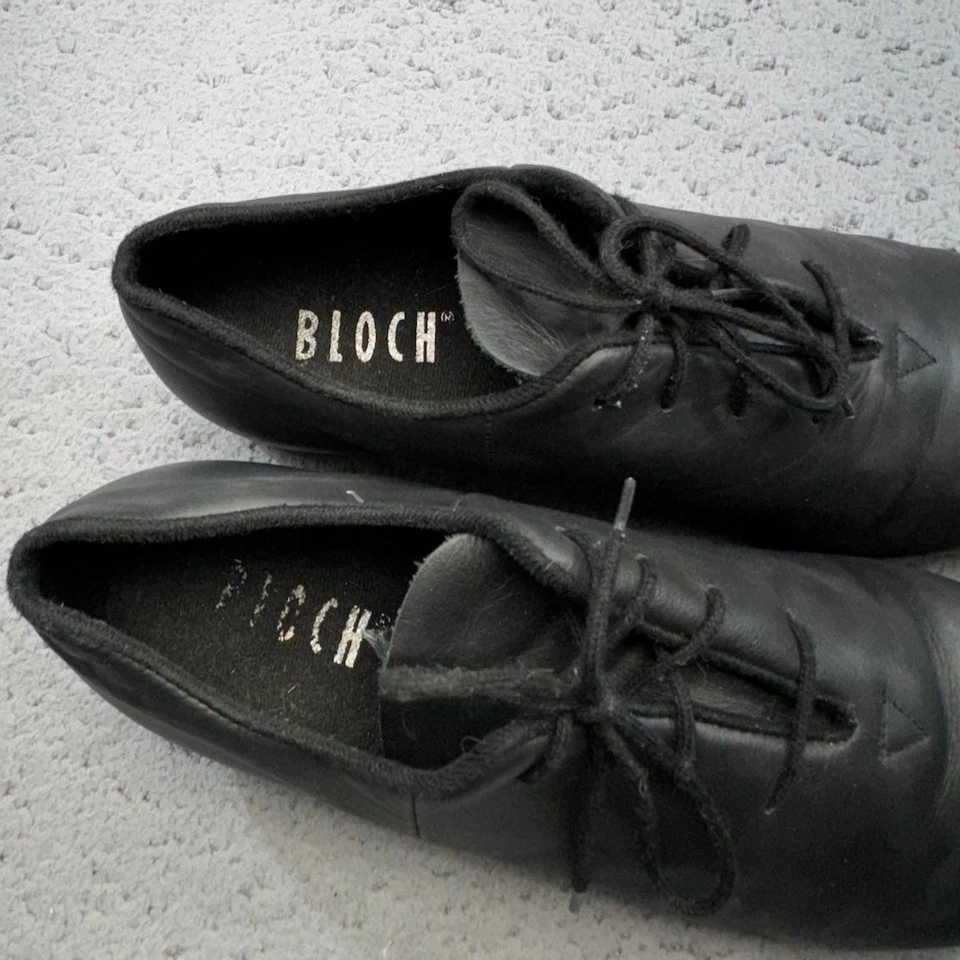 Zapatos Bloch Tap para mujer talla 9 anchos de cuero negro onda de choque Oxford grifos con cordones Foto 4 de 4