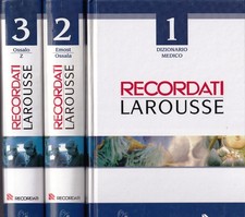 DIZIONARIO MEDICO RECORDATI LAROUSSE 3 Volumi Pari al Nuovo B7