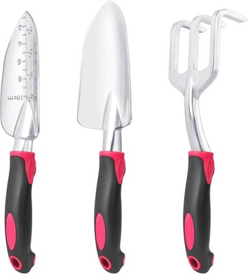 3-Piece Heavy Duty Gardening Tools Set with Ergonomic Handles