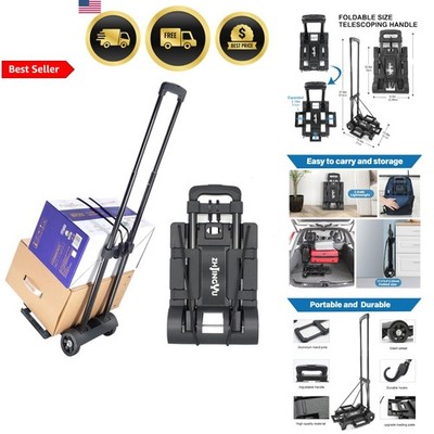Portable Folding Hand Truck Dolly Cart Luggage Trolley with Wheels Lightweight