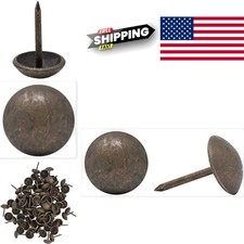 Upholstery Tacks 5/8 Inch Dark Natural Steel Decorative Nails 100 Count