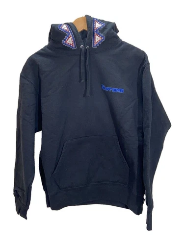 Felpa Supreme con cappuccio M cotone nero usata