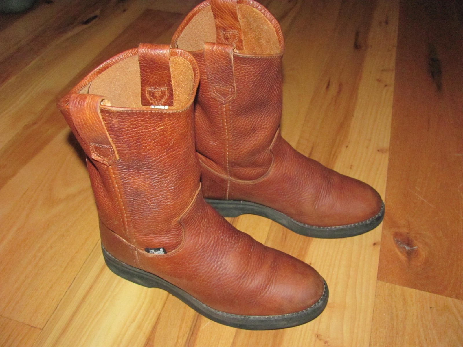 Justin 4780Y  Western Junior Roper Youth Leather Pull On Barn Boots Kids Boys 2D