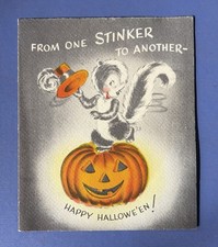 Vintage 1940s-1950s Halloween Greeting Card Norcross