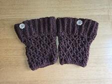 Handmade Brown Crochet Boot Cuffs 2011 