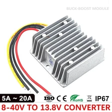 8-40V 13.8V DC DC Step-Up Step-Down Converter 5A 10A 15A 20A Voltage Stabilizer