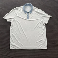 The Normal Brand Performance Polo Shirt Men 2XL White Polyester Golf Golfing.