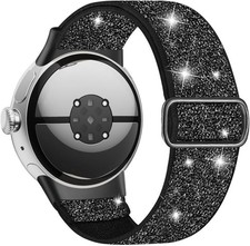 Stretchy Nylon Strap Compatible with Pixel Watch 4 41mm - Adjustable Elastic Loo