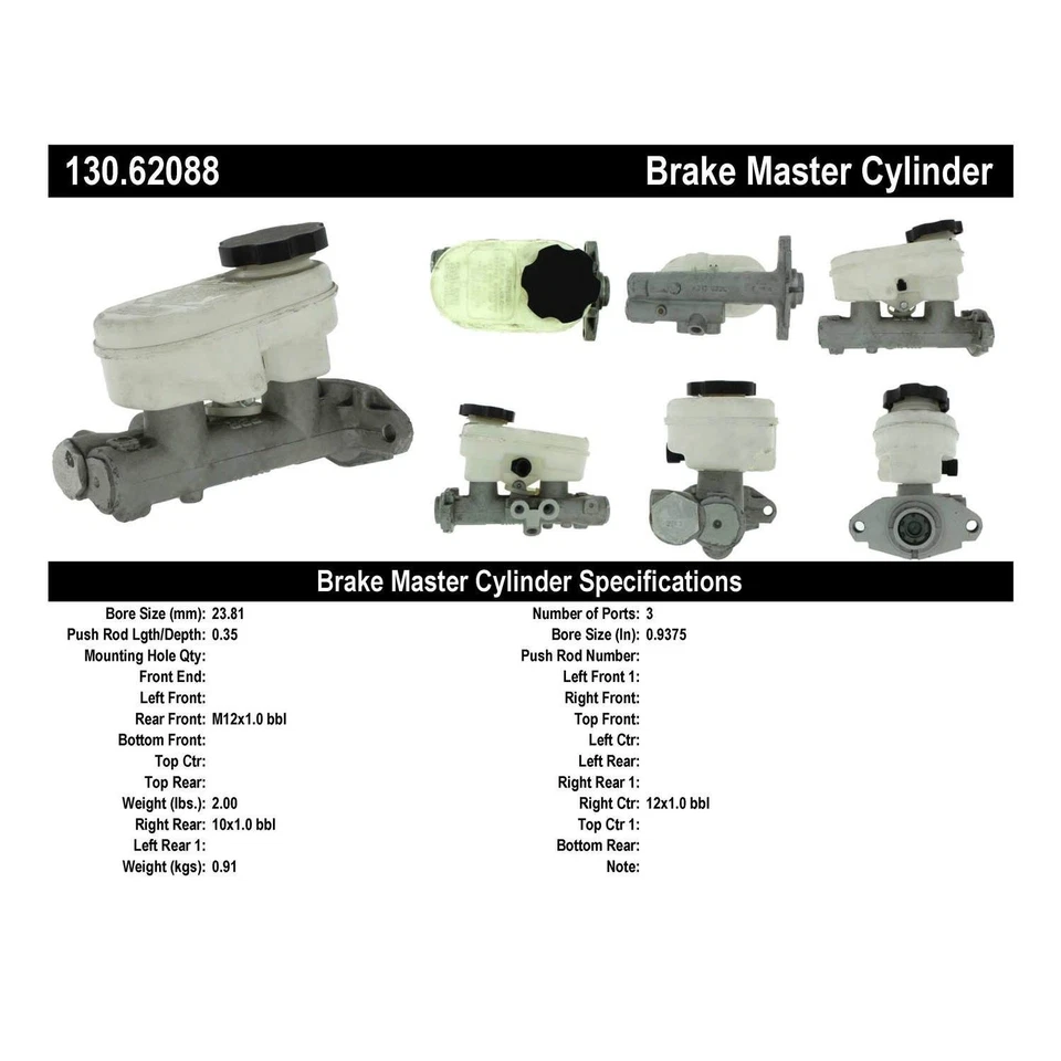 Cilindro maestro de freno Centric Parts 130.62088 Centric Premium para Corvette 92-96 Foto 4 de 4