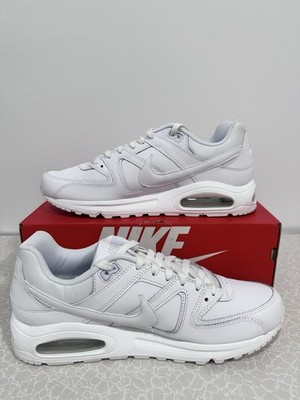 Nike Air Max Command Leather Triple White Running Shoes Mens 11.5 New 749760-102