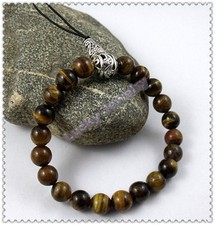 8mm Tiger's Eye Beads Tibetan Buddhism Mantra Gourd Amulet Bracelet