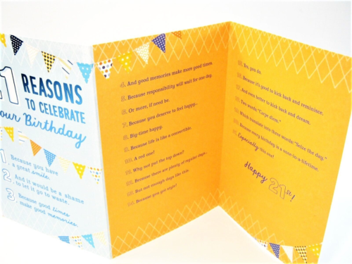 Birthday Card for 21st Birthday 21 year old for Daughter Son Friend Anyone! - Picture 2 of 5