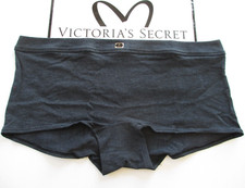 VICTORIA'S SECRET Cotton Boyshort Panty VS Charcoal Dark Gray Heather S M L XL