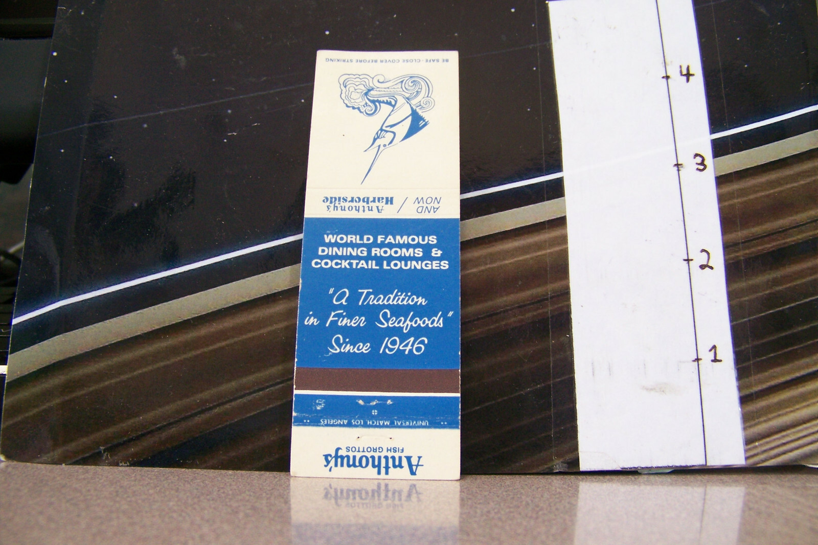 Vintage Matchbook Cover T3 California Anthony's Harborside Fish Grotto