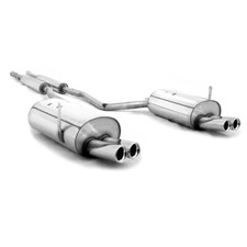 FOX Komplettanlage ab Kat je 2x76mm Absorber ohne Stoßstangenausschnitt BMW E38