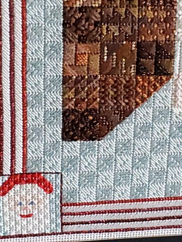 Needlepoint (Small Squares) Santa Lace Complete and Framed 18x20 - 第 5/10 張圖片