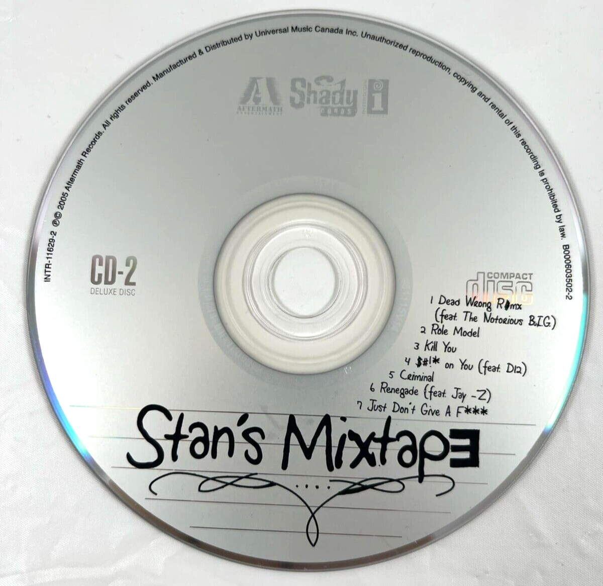 Eminem : Curtain Call: The Hits CD Stan's mixtape DISC ONLY