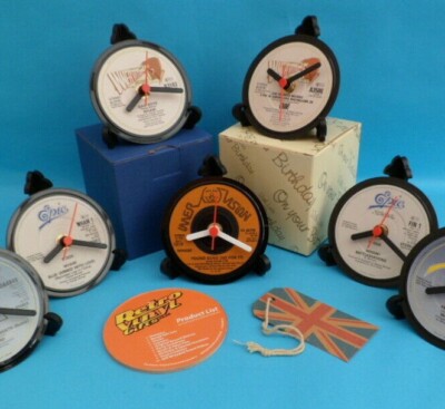 WHAM CLOCK Desk Table Top CLOCKS Upcycled Vinyl Records Size 4'' George Michael