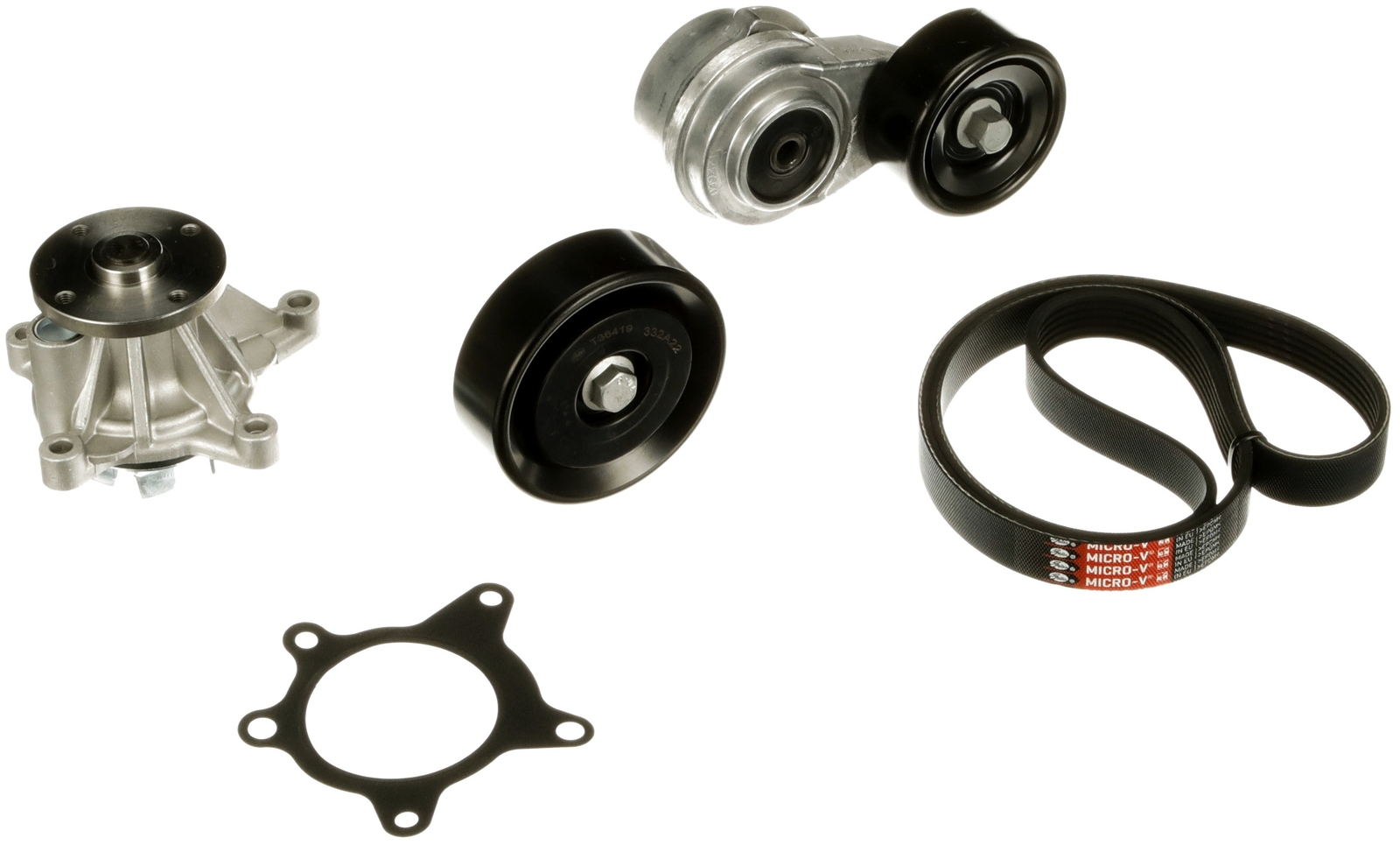GATES KP96PK2138 Water Pump + V-Ribbed Belt Set for HYUNDAI,KIA