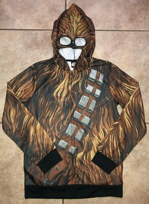 Youth Star Wars Chewbacca Zip Up Hoodie Jacket Brown New - Main Image