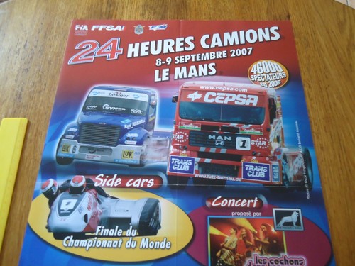 Plakat Original 24 Heures Des Mans 2007 Plakat COA Der 24H Truck Lkw - Picture 2 of 3