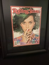KATY PERRY SIGNED ROLLING STONE MAGAZINE FRAMED 